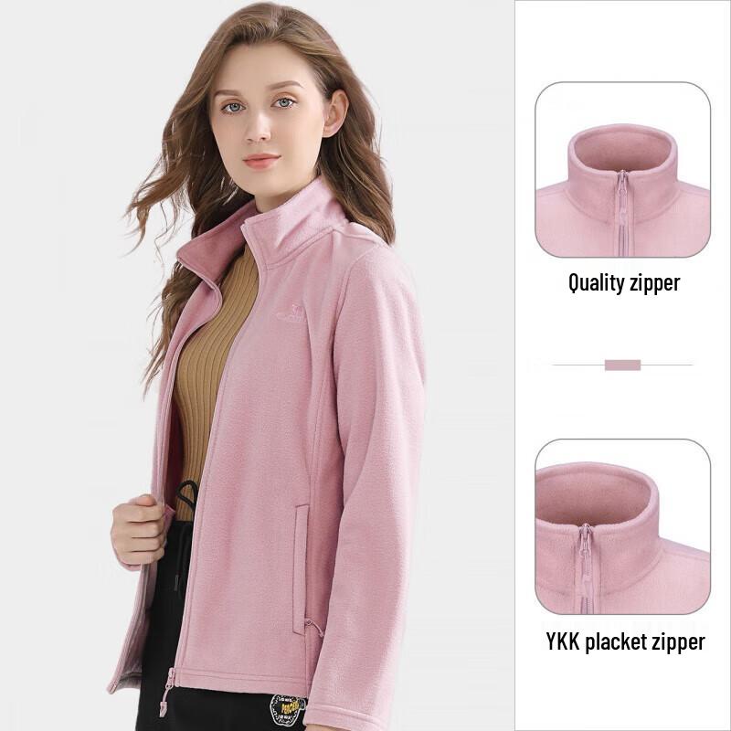 Camel Men s Stand Collar Anti-Static Fleece Liner Jacket M