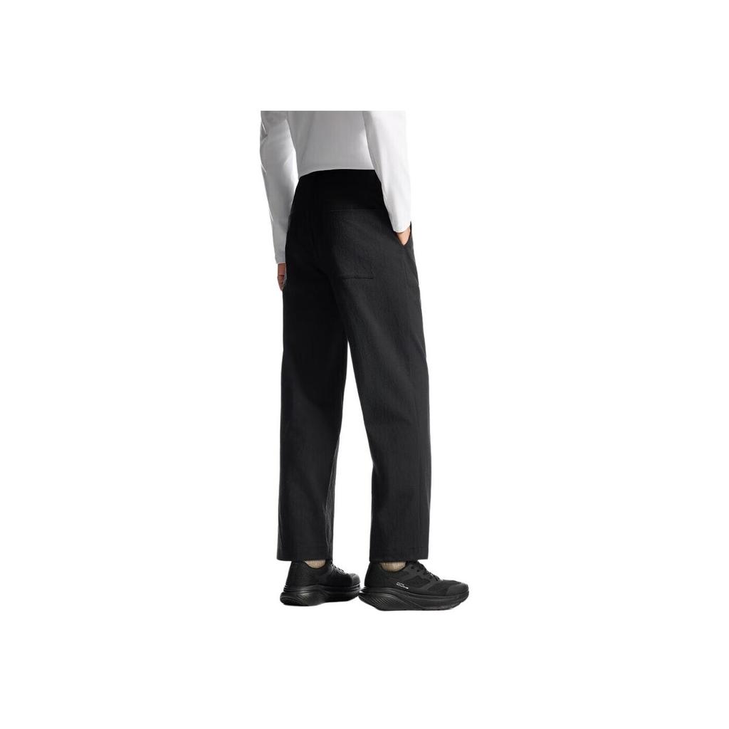 Anta Straight Leg Casual Simple Solid Color Knitted Sports Pants Men Bottoms Black 152517518-2