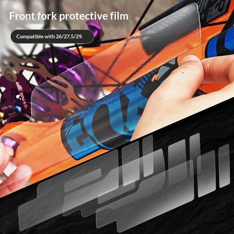 Clear PVC Bike Front Fork Protective Film Anti-Corrosion Scratch Resistant Self-Adhesive Sticker for Mountain Bikes