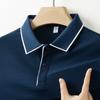 Men's Business Casual Short Sleeved Shirt Solid Color Polo Shirt Fashionable Breathable Comfortable Versatile Top