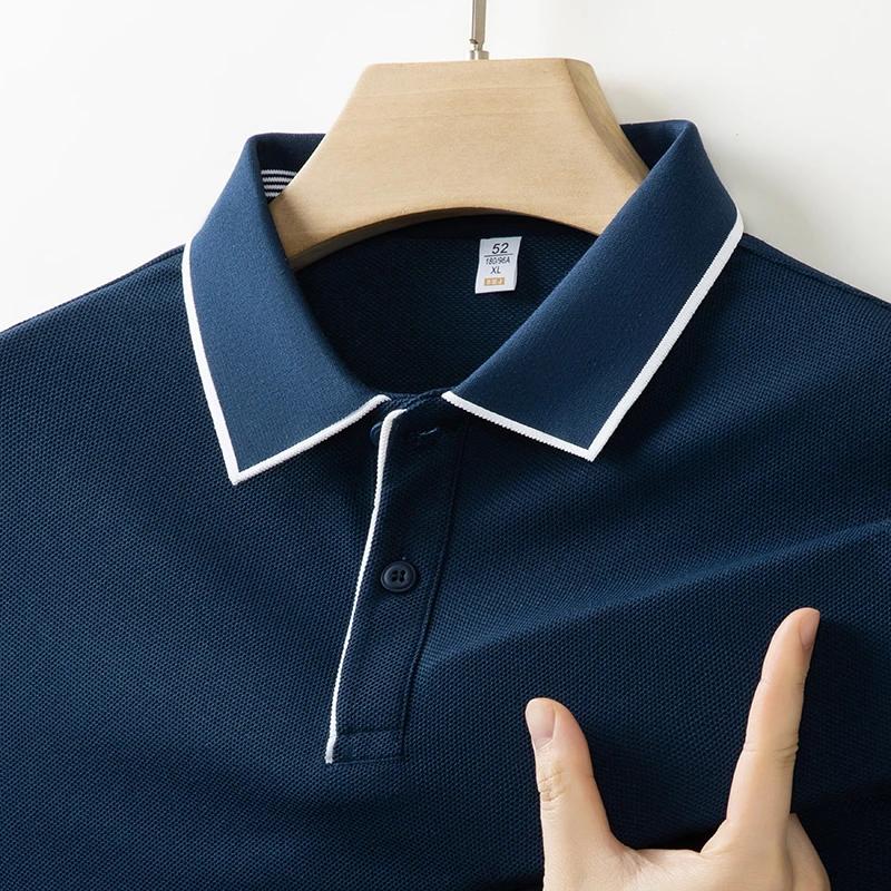 Men's Business Casual Short Sleeved Shirt Solid Color Polo Shirt Fashionable Breathable Comfortable Versatile Top