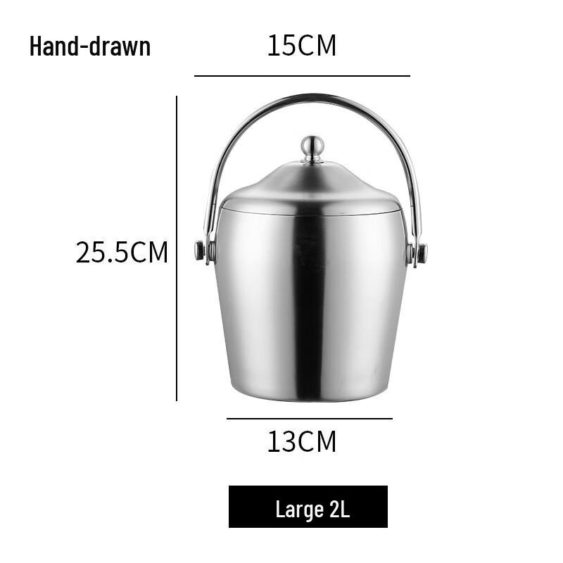 ZISIZ 2L Artificial Crystal Double-Layer Ice Bucket