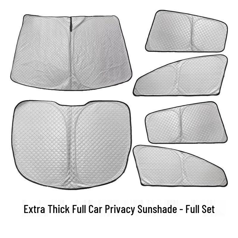 Tesla Model 3/Y Full Blackout Anti-Peeping Sunshade Curtains for Side Windows and Windshield