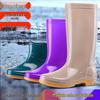 Simple Four Seasons Waterproof Women's High-Top Rain Boots and Shoes for Labor Protection and Cleaning