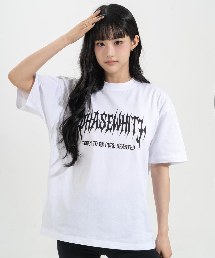 Peijeuhwaiteu [Phase_2] Metal Logo Tee_White / 8802026-St12