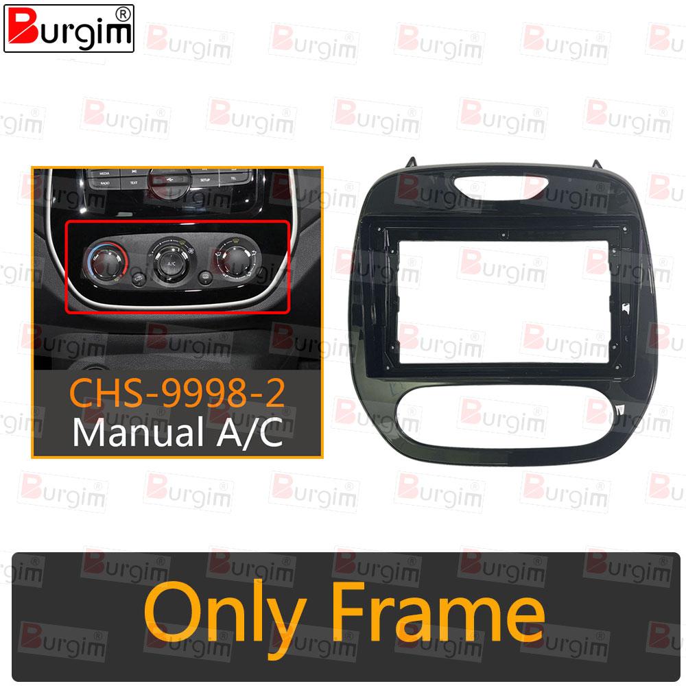 

Car Radio Fascia Frame For Renault Captur Kaptur 2011- AT MT an Version 9 inch Stereo Panel Harness Power Cord Canbus Only Frame-2