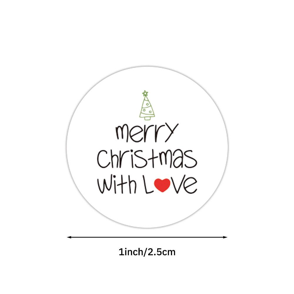 100-500Pcs Premium-Quality White Merry Premium-Quality Christmas Premium-Quality Label High-Standard Stickers Premium-Quality For High-Standard Card