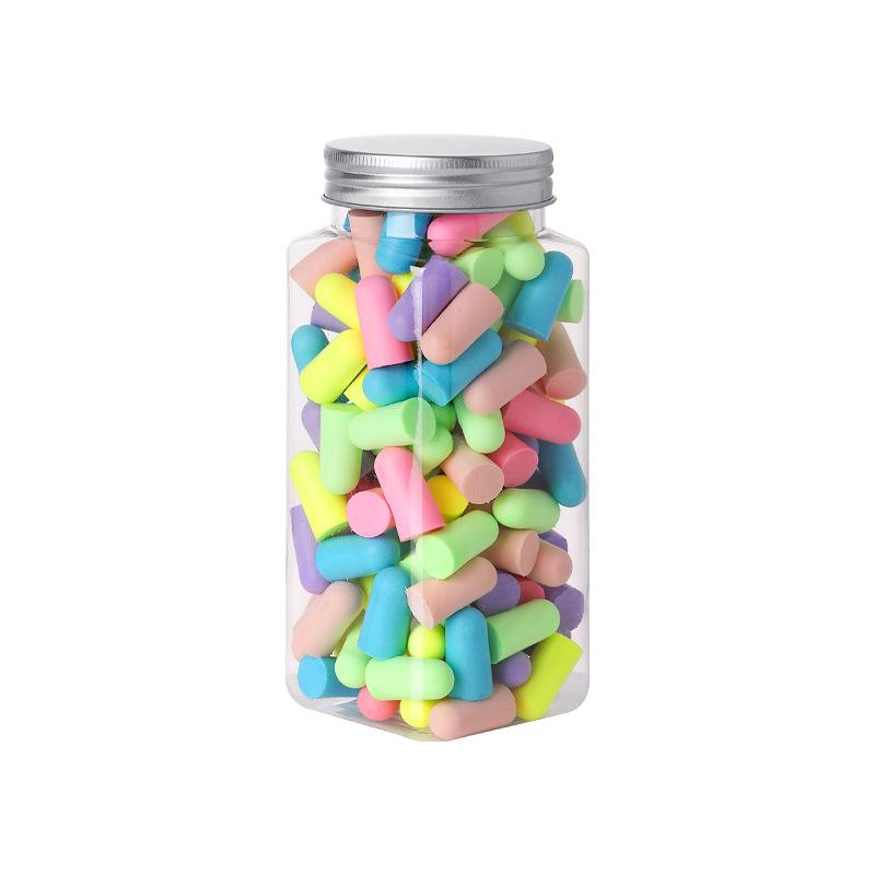 10/24pcs Candy Color Comfortable Antinoise Earplugs Sleep Noise Reduction Ear Protector for Sleep Soft Foam Earplugs Anti-Noise