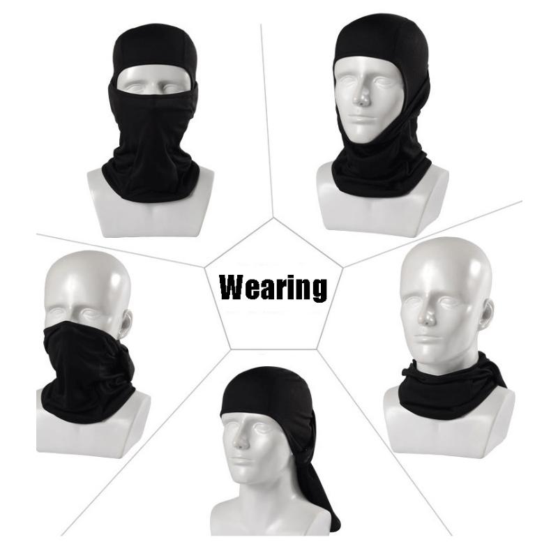Cagoule Coupe-vent Moto Masque Facial Intégral Ski Masques de Tête Tactique Motocross Cyclisme Capuche Casquette Homme Casque Moto Accessoires