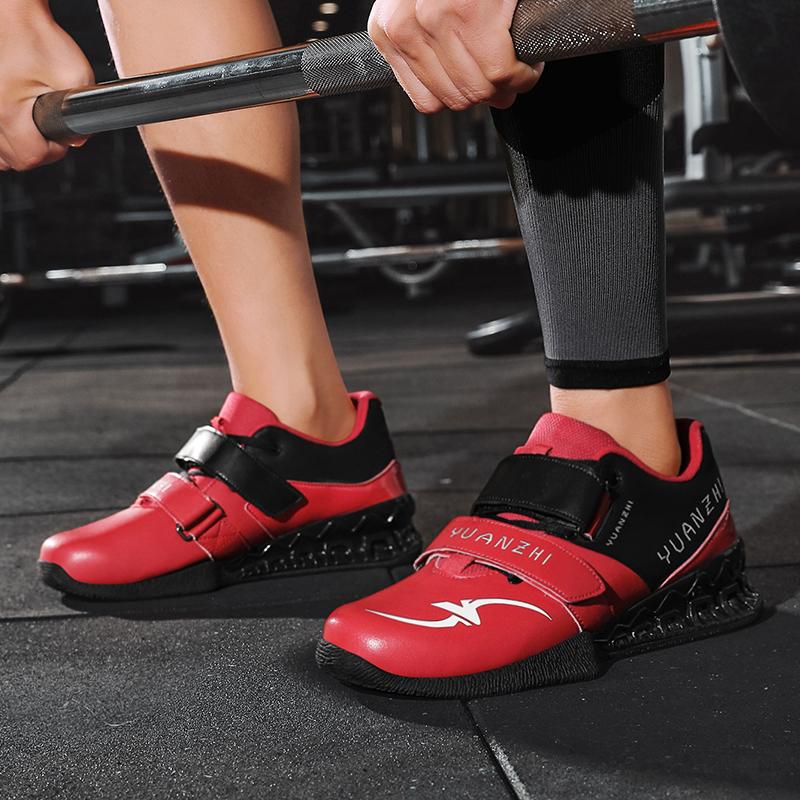 Men Weightlifting Squat Original Deadlift Professional Shoes Breathable Powerlifting Sneakers Fitness Gym Weightlifting Shoes
