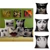 Unique Linen Vintage Piero Fornasetti Face Throw Pillow Case With Artistic Face Illustration