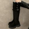Fashion Winter Keep Warm Women Furry Knee High Boots Keep Fashion Slip On Short Plush Long Booties Shoes Zapatos Mujer