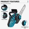 Drillpro Brushless Electric Chainsaw Oil Adjustment Woodworking Power Tool Graden 12Inch Cordless Chainsaw for Makita Battery