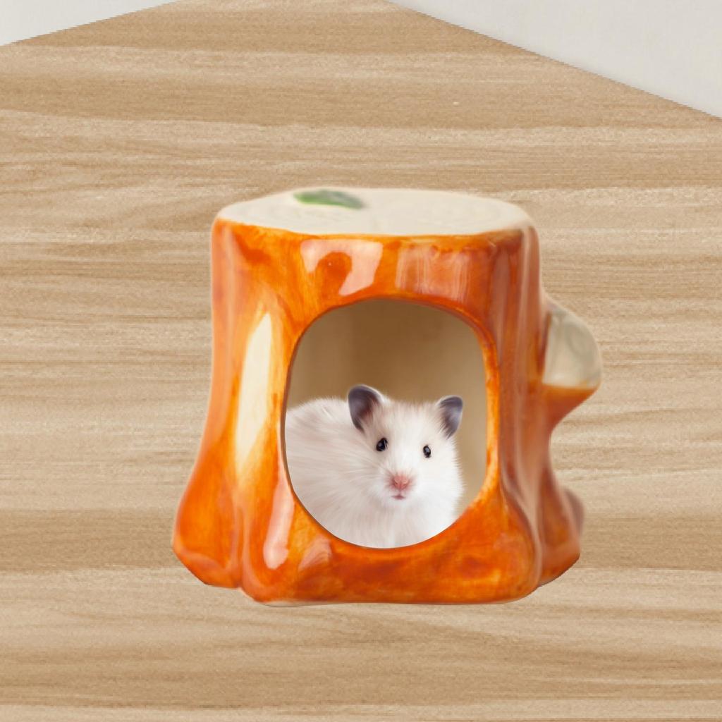 Ceramic Hamster House Decorative Small Animal Cave for Rats Small Pets Mouse