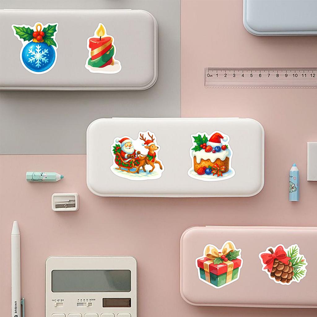 50 Kreatywnych Świątecznych Naklejek na Prezenty Dla Dzieci, na Notesy, Artykuły Papiernicze, Magnesy na Lodówkę i Naklejki Dekoracyjne