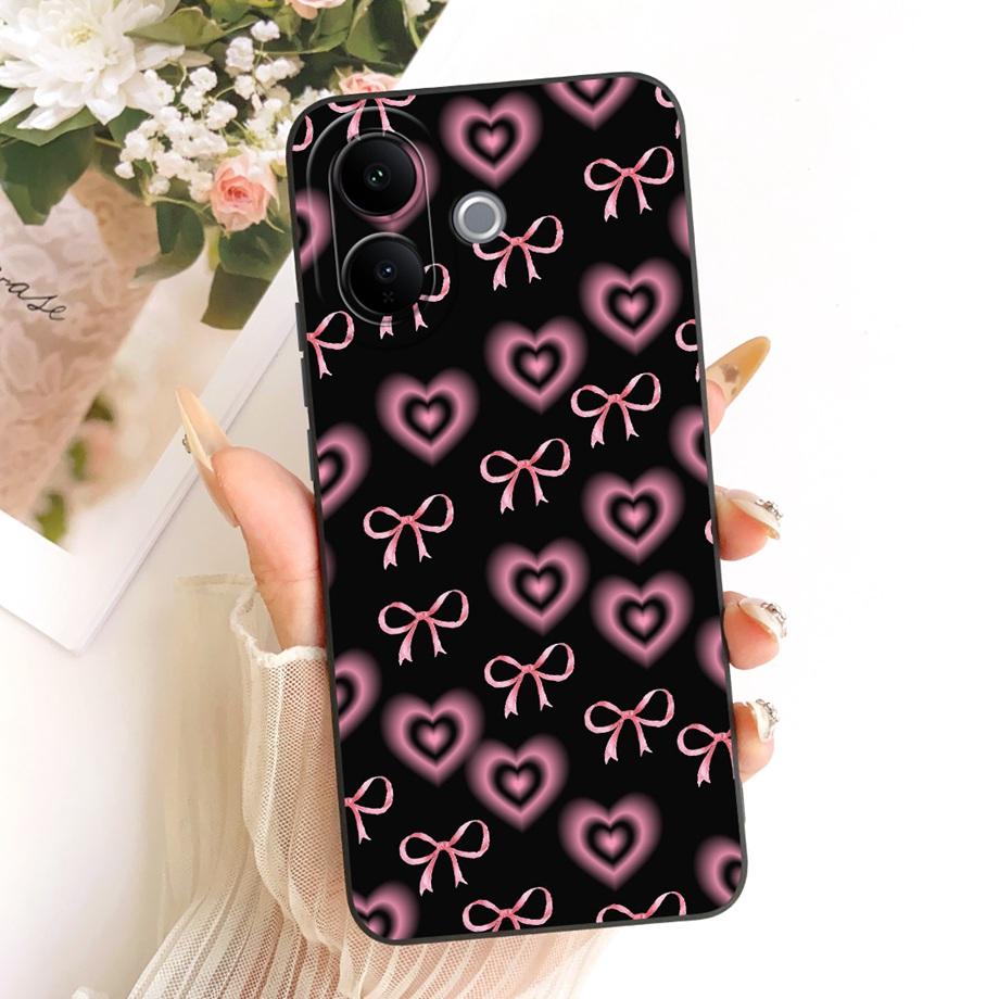 Butterfly Love Heart Bow Phone Case For Vivo V60 Lite 4G 5G V2530 / Vivo V60 V2511 T4 Pro Back Cover Soft Camera Protected Funda
