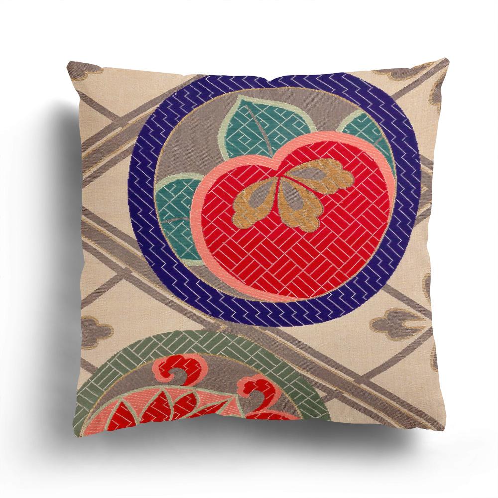 Retro Imitation Embroidery Totem Plush Pillowcase Sofa Cushion Cover Single Pillowcase Four Seasons Can Be Peach skin 18*18(CM)-1Pcs