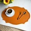 PVC Place Mats Kitchen Dining Table Mats Steak Pad Anti-scalding Insulation Pads INS Style Oval Shaped for Home Kitchen