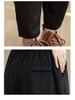 Plus Size Versatile Black High-Waisted Harem Pants - Stylish, Tummy Concealing, Slimming, Loose-Fit Carrot Design