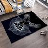 Raven with Norse Symbols Rug Non-slip rug suitable for living room and bedroom sofas