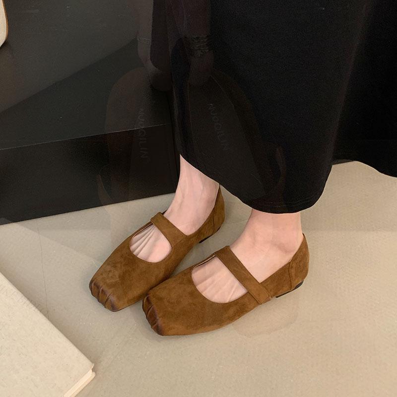 Fashion Female Slip On Footwear Shallow Ladies Mary Janes Flats Shoes Casual Fashion Square Toe Women Flats With Shoes lady