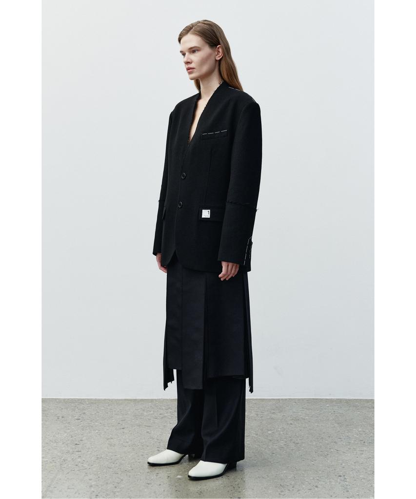RECODE Unbalanced Pleats Skirt Rqkaa25593Bkx