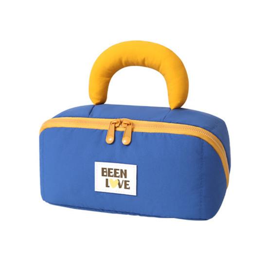 Open Flat Makeup Bag Travel Cosmetic Bag with Padded Handle Large Capacity Toiletry Bag with Brush Pouch for Business Trip Vacation