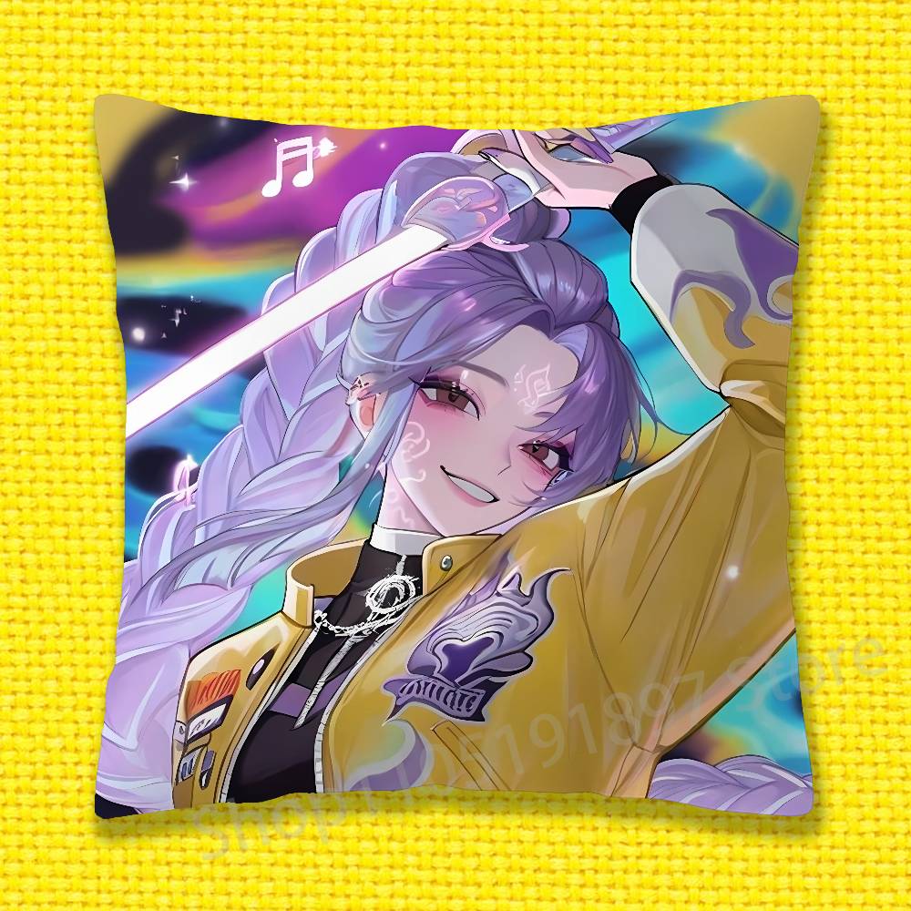 D-Demon H-Hunters Jinu Girl Throw Pillow Case For 50x50cm 40x40cm 55x55cm 45x45cm 30x30cm Square Bedroom Pillowcase Cover