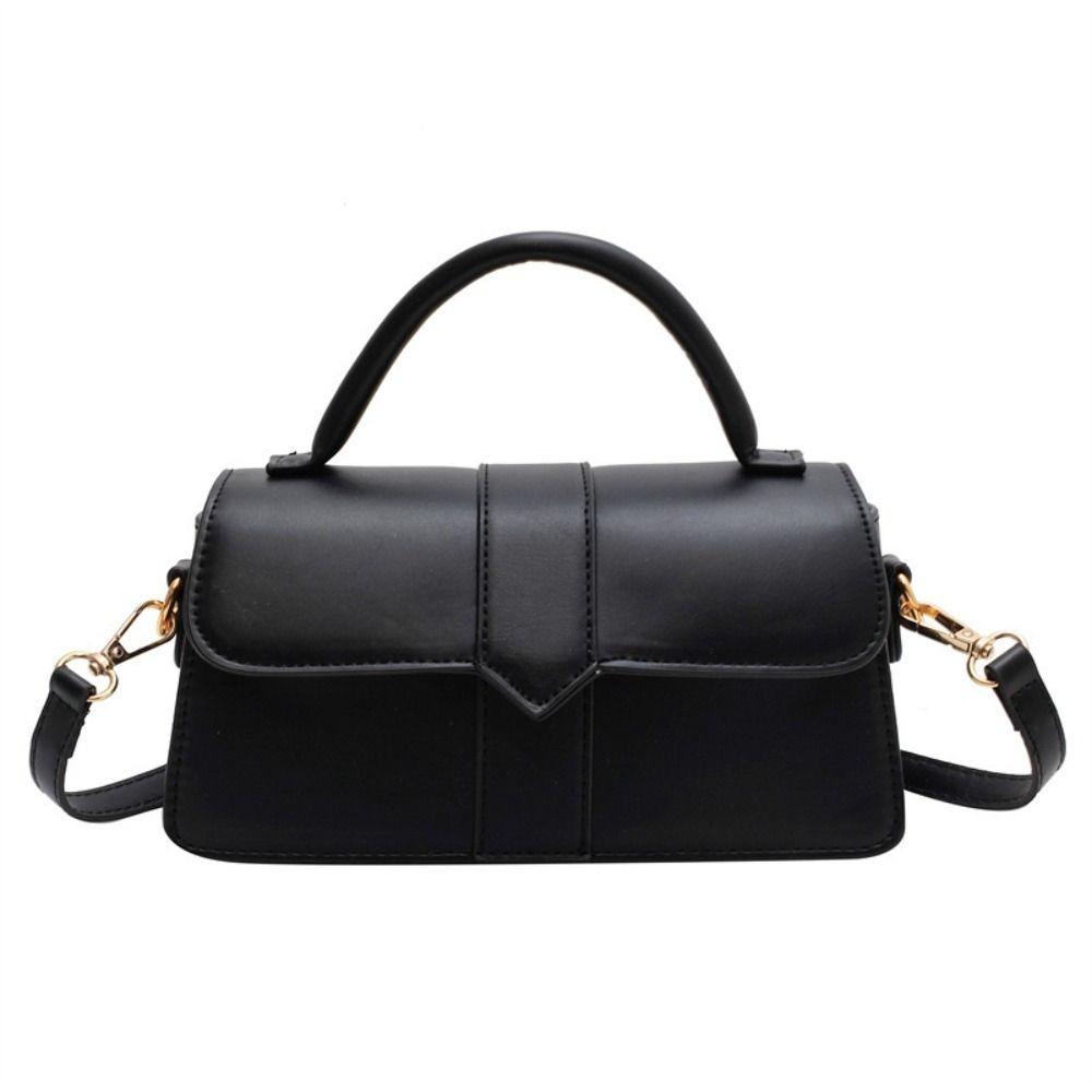 Pu Leather Women Commute Crossbody Bag Square Carrying Vintage Underarm Handbag Minimalist Waterproof Fashion Shoulder Bag