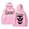 Horror Punk Misfits Skull Rock Print Hoodie