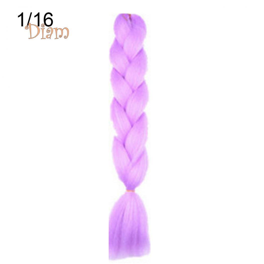 

DIAMO Женские Джамбо крючком Плетение Омбре Цвет Синтетические наращивания волос Канекалон Light Purple*