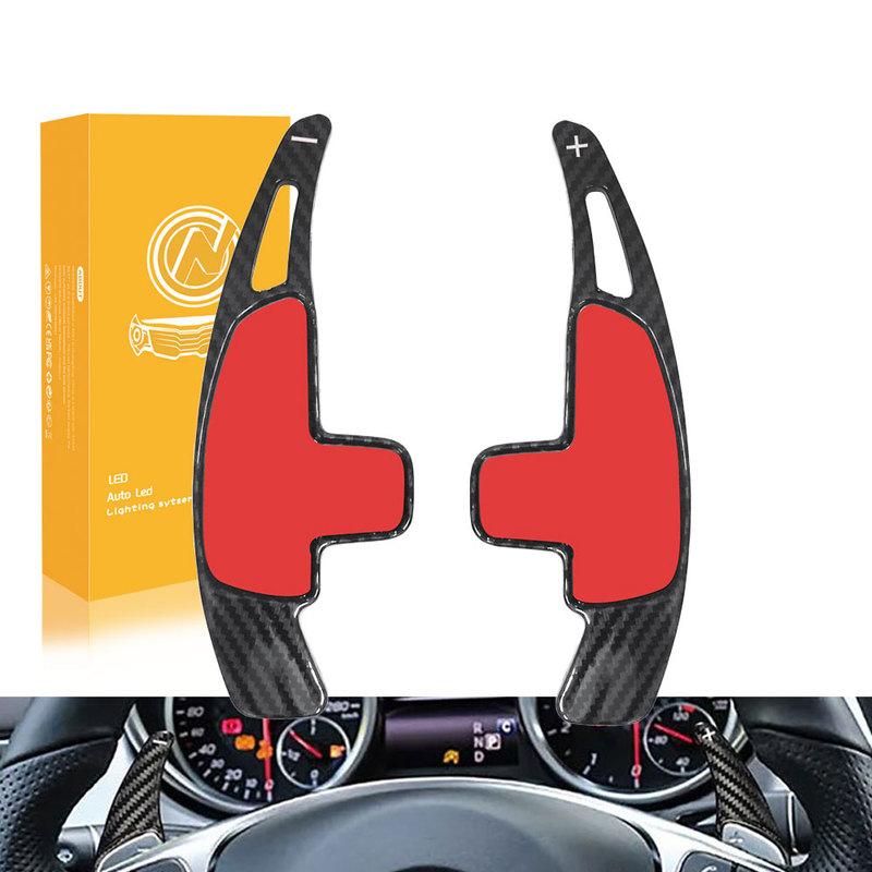 For Mercedes-Benz AMG C63 E43 C65 A45 GLA45 CLS63 Paddle Shifter Carbon Fiber Car Steering Wheel Shift Paddle Extension Shifters