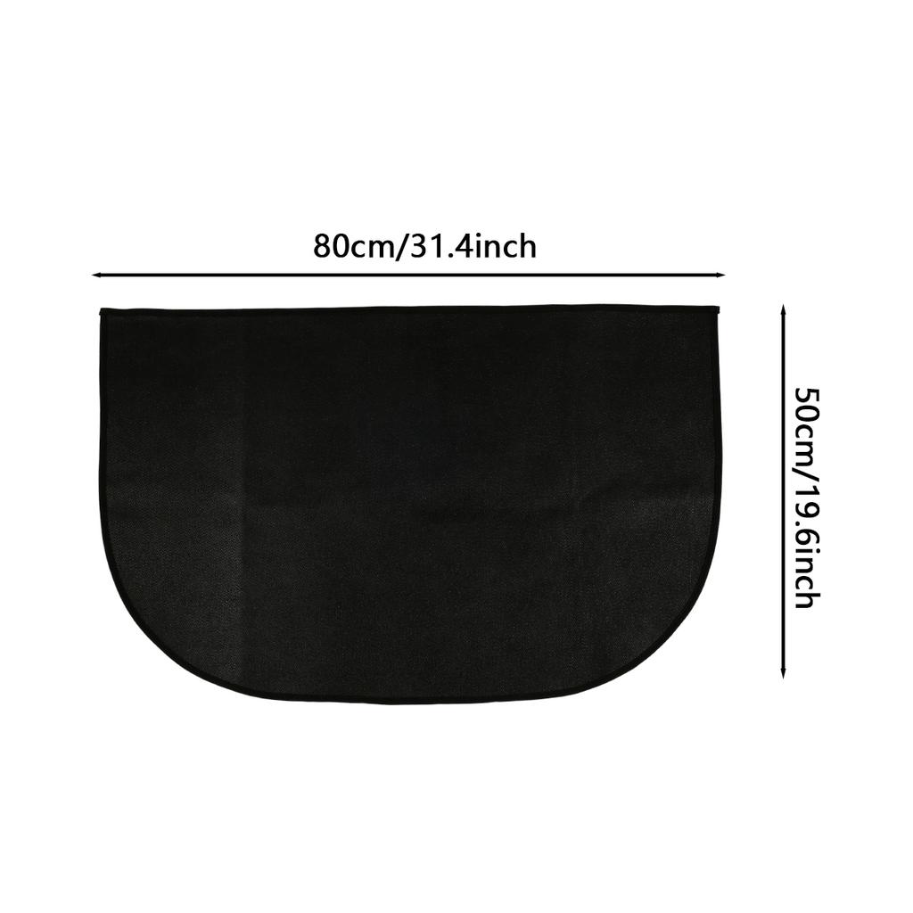 Fireproof Hearth Mat Fire Pit Mat Half Round Fireproof Hearth Rug Anti-Slip Area Rug Resistant Pad for Outdoor indoor Kitchen