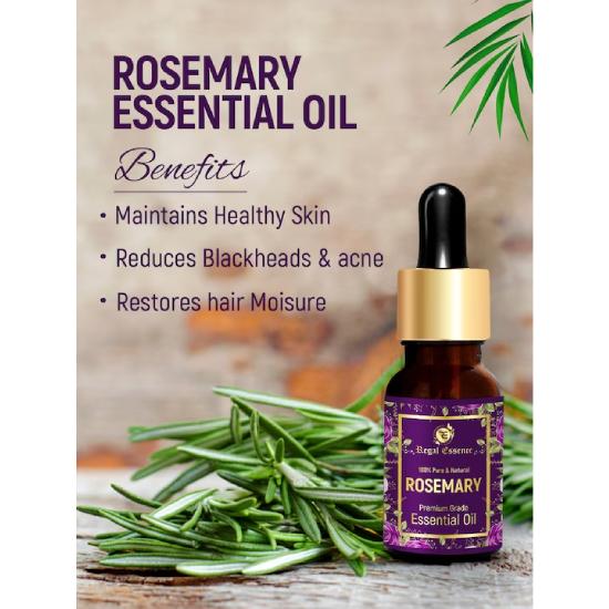 REGAL ESSENCE Ätherisches Rosmarinöl für das Haarwachstum | Ätherische Öle für Haut und Haar | Reines Rosmarinöl| - 15 ml