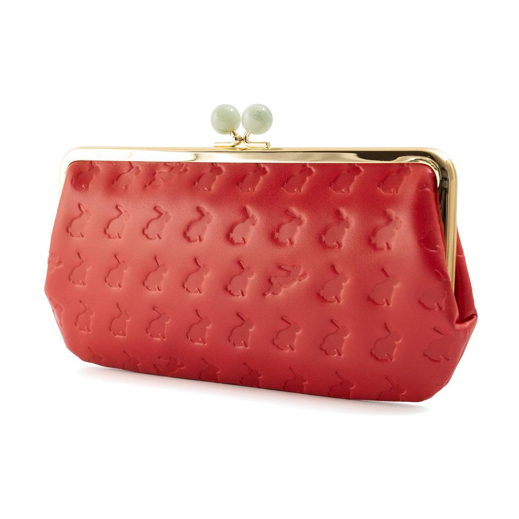 Essence of Poison OSANPO Series Long Wallet with Clasp Cowhide Women's Closure, Leather, DES-3504 (Pink)