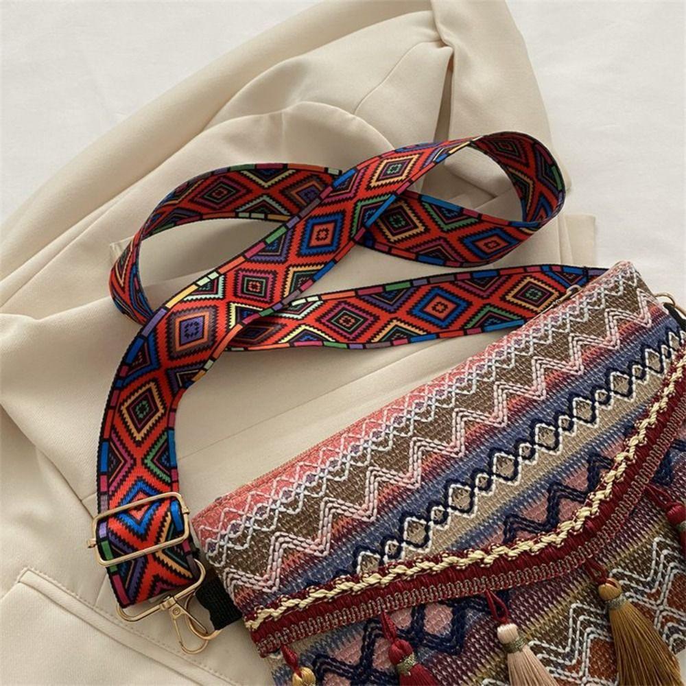 All-match Geometric Handbag Women Bag Large Capacity Bag Bohemian Shoulder Bag Fringe Shoulder Bag