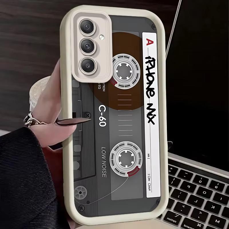 Retro Tape Pattern Phone Case for Samsung Galaxy S26 S25 S24 S23 S22 S21 S20 Plus Ultra FE A73 A72 A71 A52 A53 A32