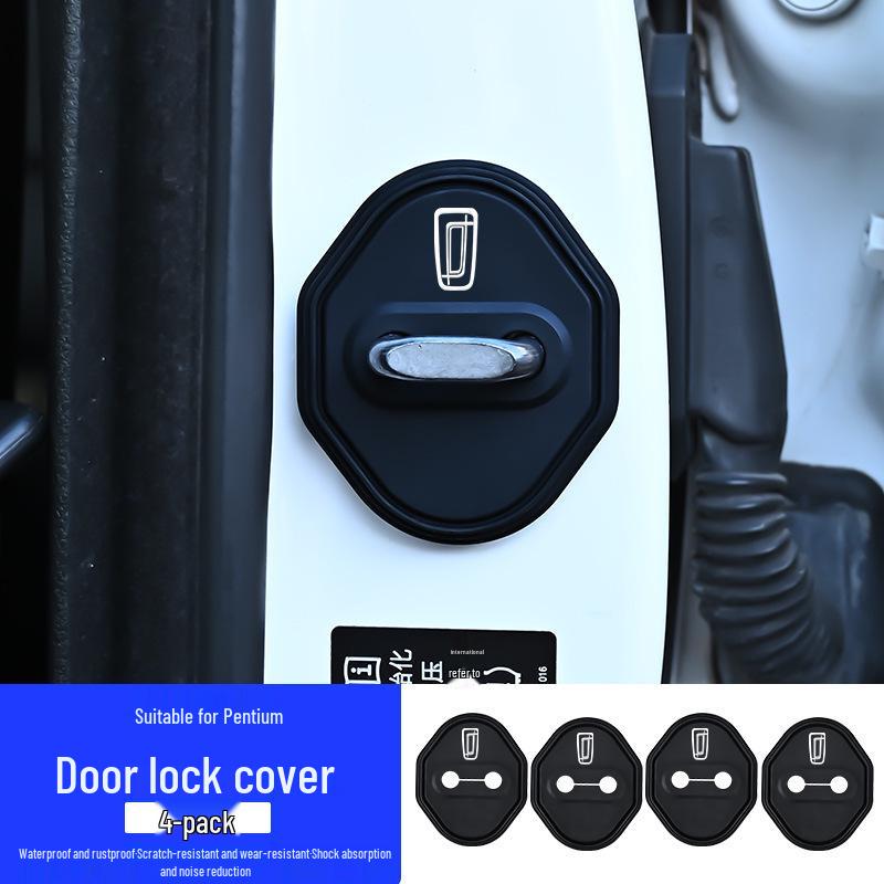 Car Door Lock Cover: Full Wrap Silicone Shock Absorption Pad