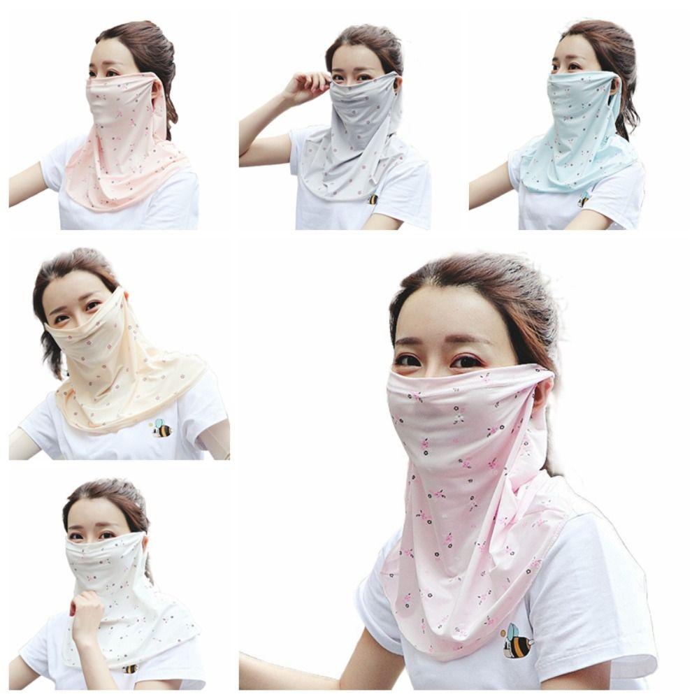 With Neck Flap Sunscreen Face Mask Veil Anti-UV Driving Face Shield Veil  Outdoor