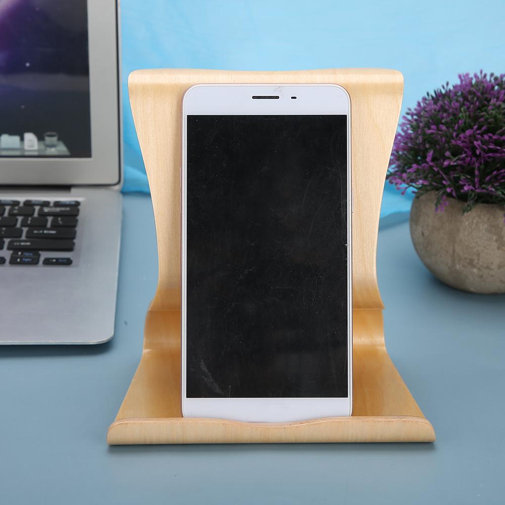 Wooden Mobile Phone Stand Tabletop Tablet Holder Bracket for Bedside   Desktop