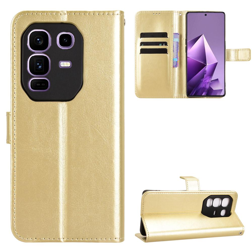 For Infinix Note 50 Pro+ 5G PU Leather Case with Strap Crazy Horse Texture Phone Wallet Cover