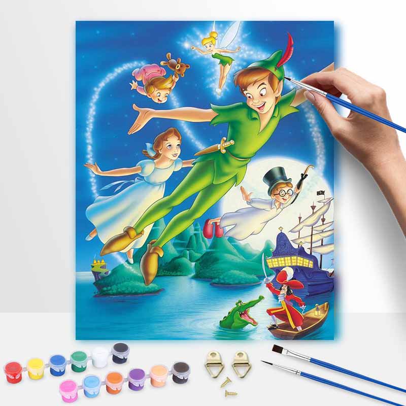 Disney Peter Pan Painting Kit Canvas DIY Home Decor Gift