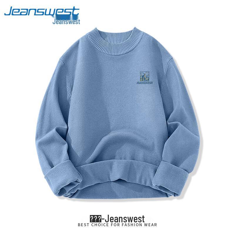 Jeanswest Men's 2025 Relaxed Fit Mock Neck Knit Sweater