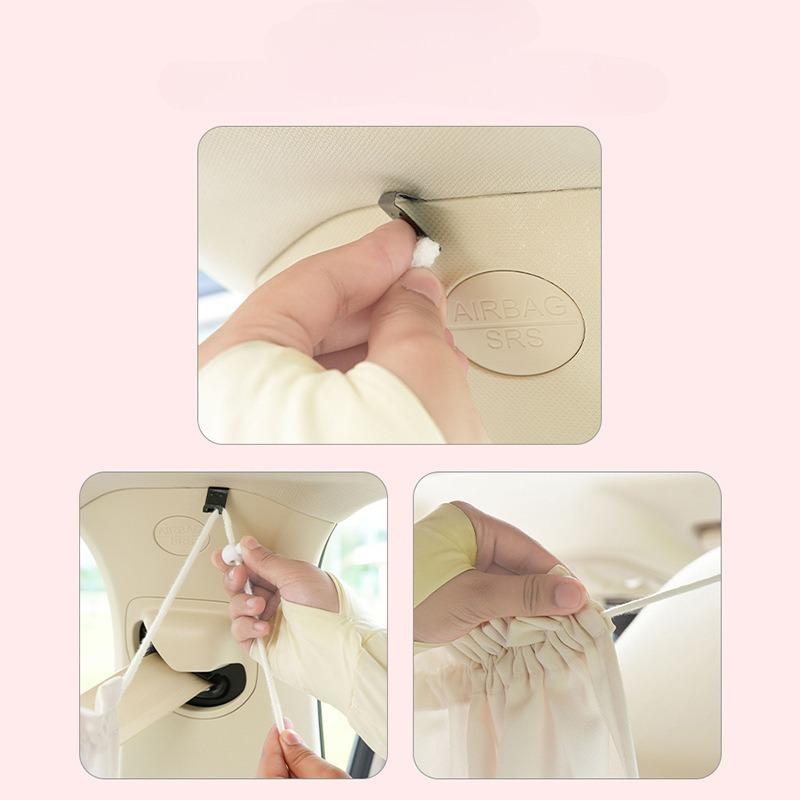 Car Privacy Curtains Universal Car Divider Curtain Between Rear Seat Auto Blackout Push-Pull Anti-Peep Curtains Car Sun Shades