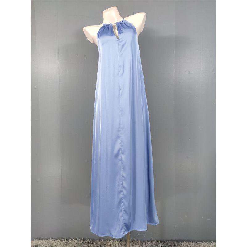 Export H Home Suspenders Exquisite Print Smooth Fabric High Quality Sleeveless Loose and Elegant Beautiful All-Match Dress