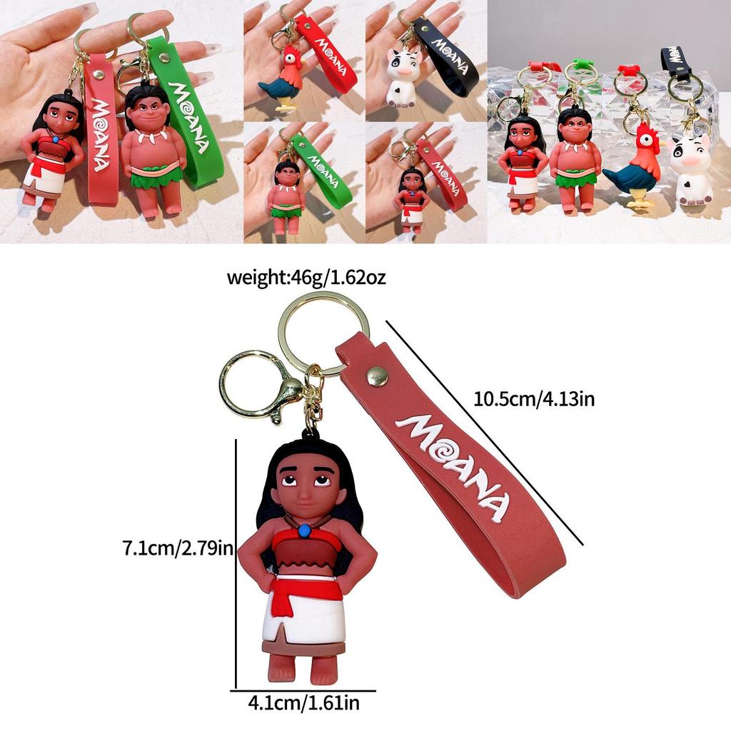 2024 Film Vaiana Schlüsselanhänger Niedlicher Cartoon Silikon Schlüsselanhänger Geschenk für alle Anlässe