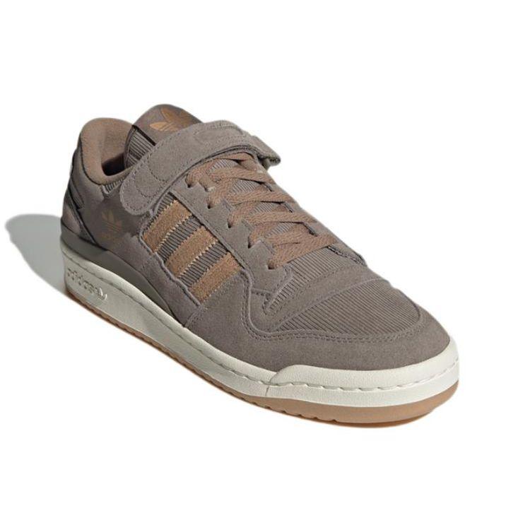 Adidas Originals Forum 84 Low Corduroy Earth Suede Retro Casual Durable Lightweight Low-Top Sneakers Unisex Sneakers Brown GX4564