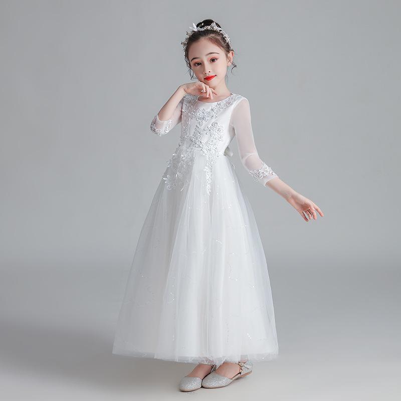 Prinzessinenkleid Mädchen Garn Frühling Sommer Langarm Modisch Kinderaufführung