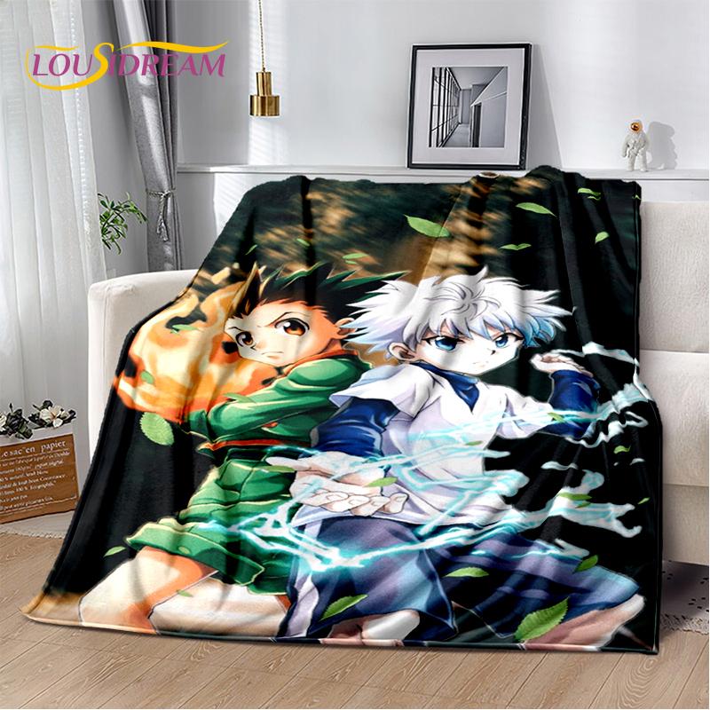 HxH Anime Hunter×Hunter Cartoon Soft Flannel Blanket for Beds Bedroom Sofa Picnic,Throw Blanket for Cover Outdoor Leisure Nap
