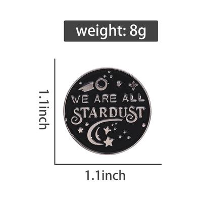 We Are All Stardust Meteor Enamel Pin Brooch Metal Badges Lapel Pins Brooches for Backpacks Luxury Designer Jewelry Accessories
